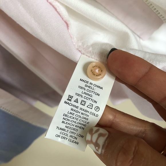 NWT. Kate Spade Broome Street colorblock shirtdress, size small. - Picture 11 of 13